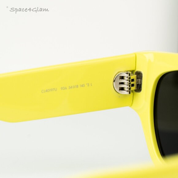 Celine Men Sunglasses CL40197U MONOCHROMS 93A Lime Green Grey Cat Eye BRAND NEW - Picture 6 of 13